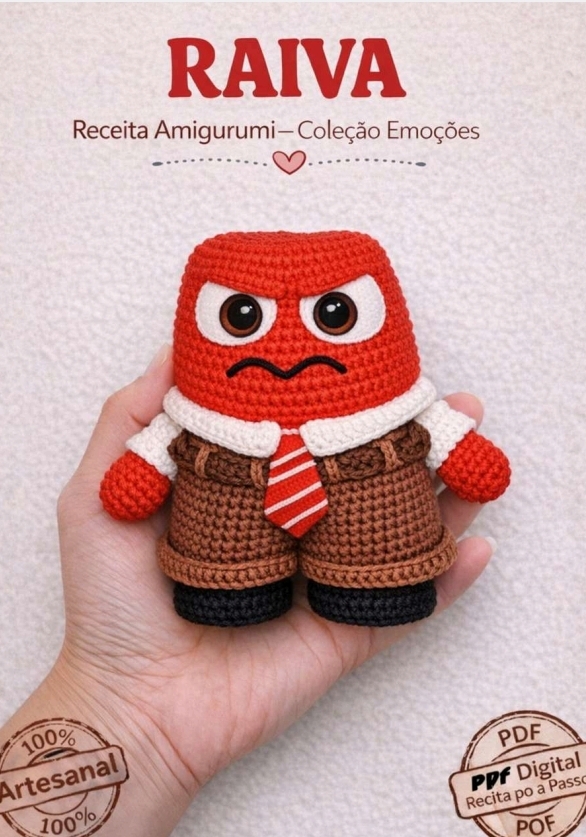 EMOÇÕES RAIVA CROCHÊ