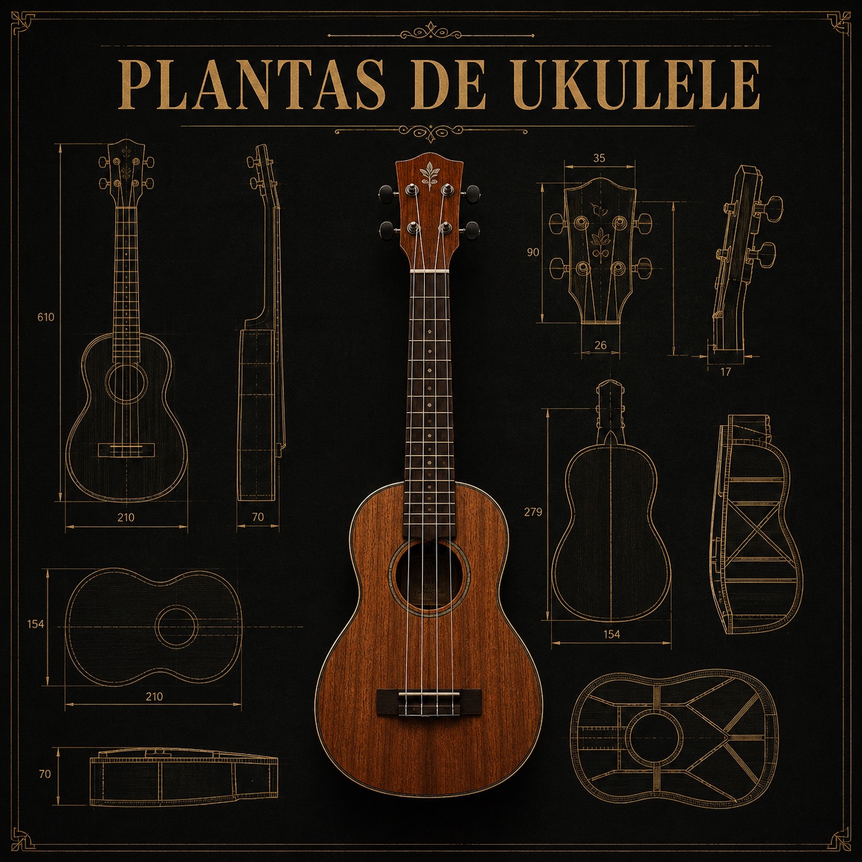 PLANTA PARA FABRICAR UKULELE