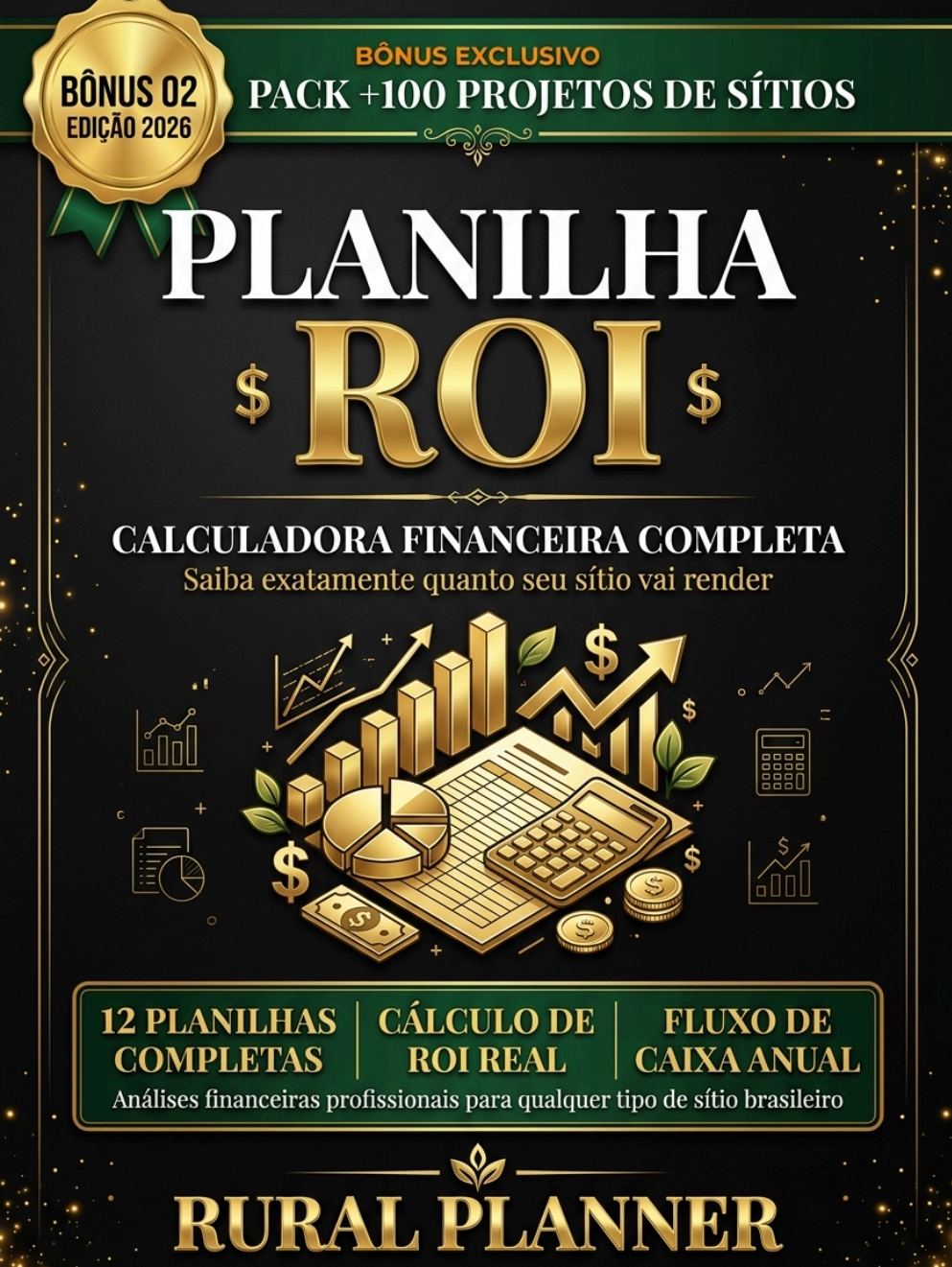 12 PLANILHAS DE ROI SÍTIO LUCRATIVO