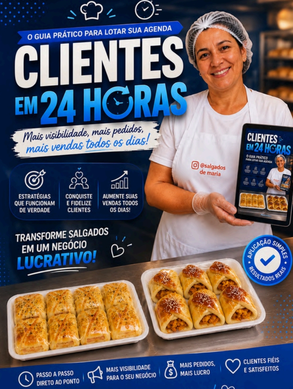 Clientes em 24 horas salgados e doces