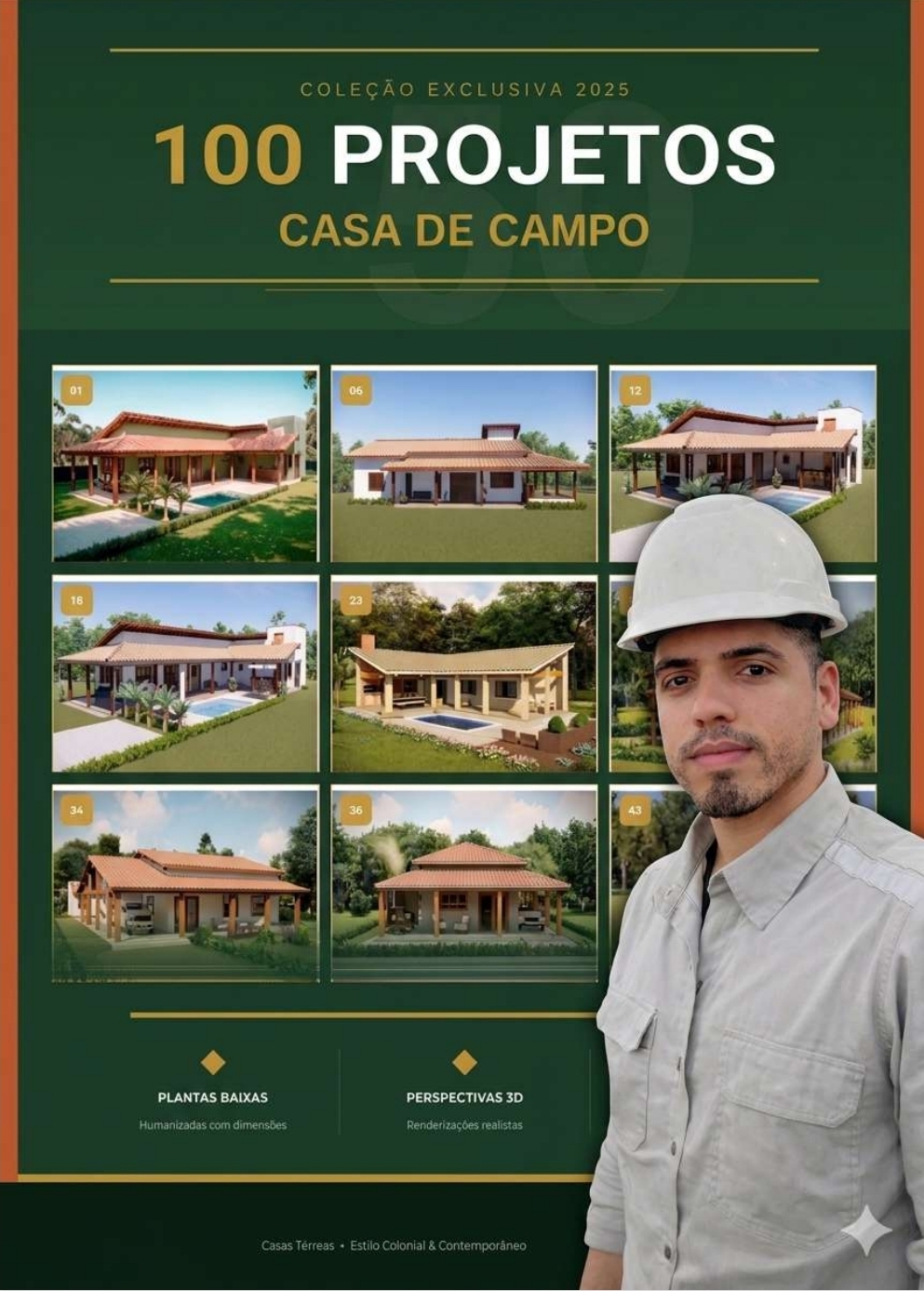 100 modelos de casa de campo