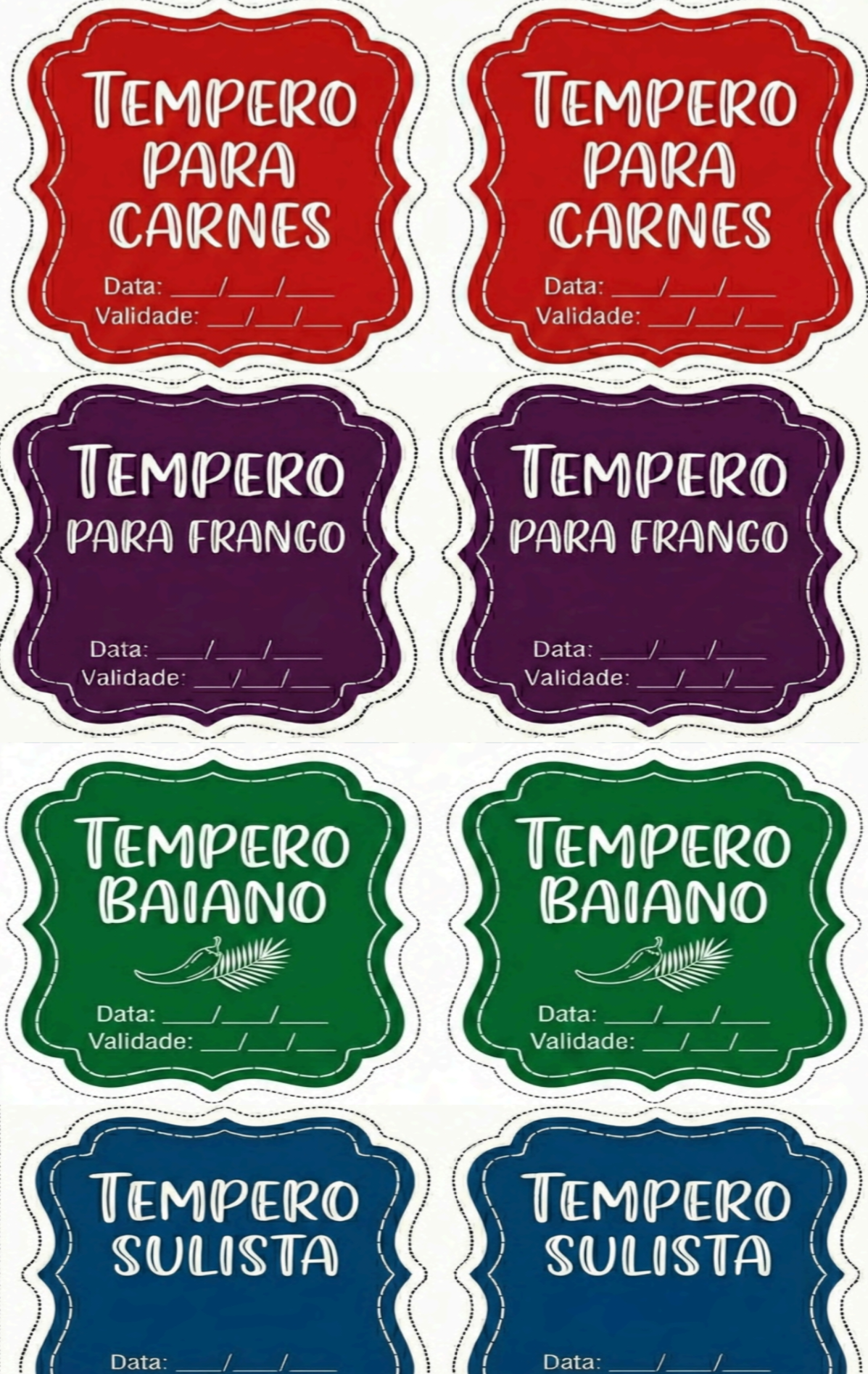 ROTULOS PRONTOS TEMPEROS